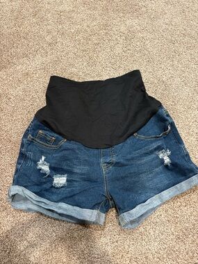 Jean Maternity Shorts
